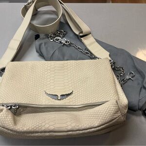 Zadig & Voltaire white leather bag
